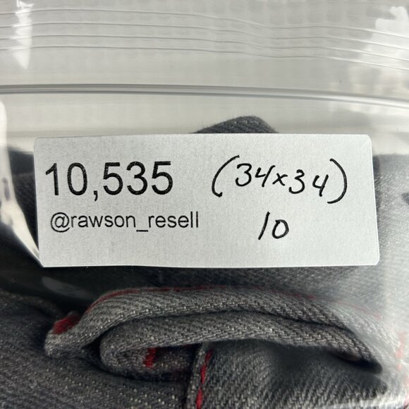 Coogi Y2K Baggy Jeans 34x34 Wide Leg Streetwear Hip Hop Gray Gold Stitched 90s - Picture 8 of 8